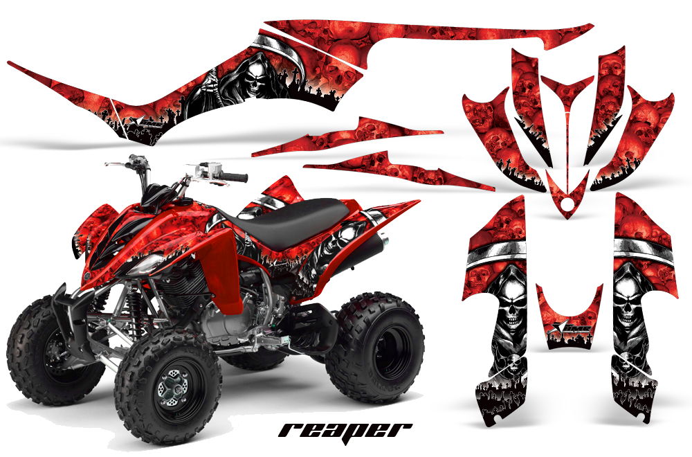 Yamaha Raptor 350 Graphics Reaper Red